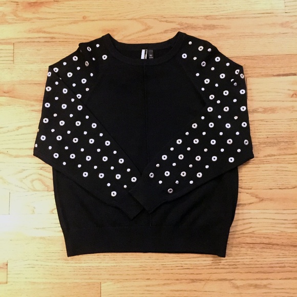 Topshop Tops - Topshop Grommet Sleeve Sweatshirt